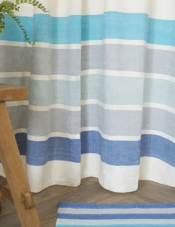 Omo Shower Curtain By Bolé Road Textiles -KOKOLA Furniture Shop BoleRoadTextiles OmoShowerCurtain Azure 6710 SITECROP