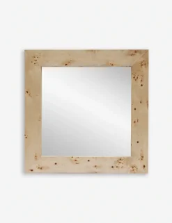 Bree Burl Wood Square Mirror