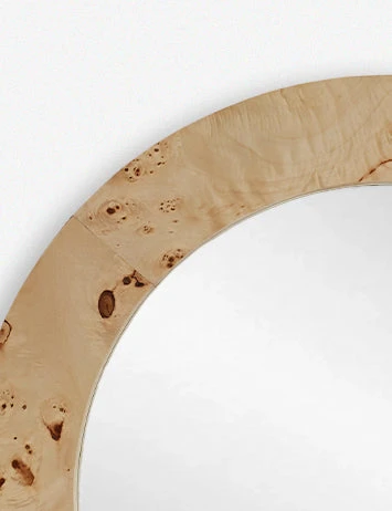 Bree Burl Wood Round Mirror 3 Bree Burl Wood Round Mirror - Image 3