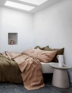 European Flax Linen Fitted Sheet By Cultiver -KOKOLA Furniture Shop CULTIVER Fitted Sheet Natural scaled