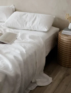 Linen Bedding, Flat Sheet By Cultiver 38 Linen Bedding, Flat Sheet By Cultiver -KOKOLA Furniture Shop CULTIVER Flat Sheet White scaled