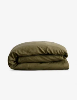 European Flax Linen Duvet Cover By Cultiver -KOKOLA Furniture Shop CULTIVER Linen Duvet Cover Olive