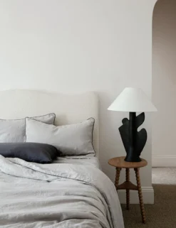 European Flax Piped Linen Sheet Set By Cultiver -KOKOLA Furniture Shop CULTIVER Pillowcase Piped Smoke Gray Slate scaled