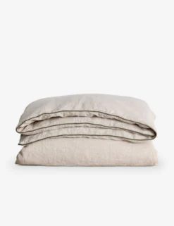European Flax Piped Linen Duvet Cover By Cultiver -KOKOLA Furniture Shop CULTIVER Piped Natural Forest Duvet Cover scaled