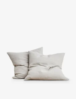 European Flax Linen Euro Pillowcases (Set Of 2) By Cultiver -KOKOLA Furniture Shop CULTIVER Smoke Gray Euro scaled