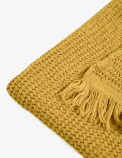 Ella Waffle Hand Towel By House No. 23 -KOKOLA Furniture Shop EllaHandTowel Mustard2 scaled