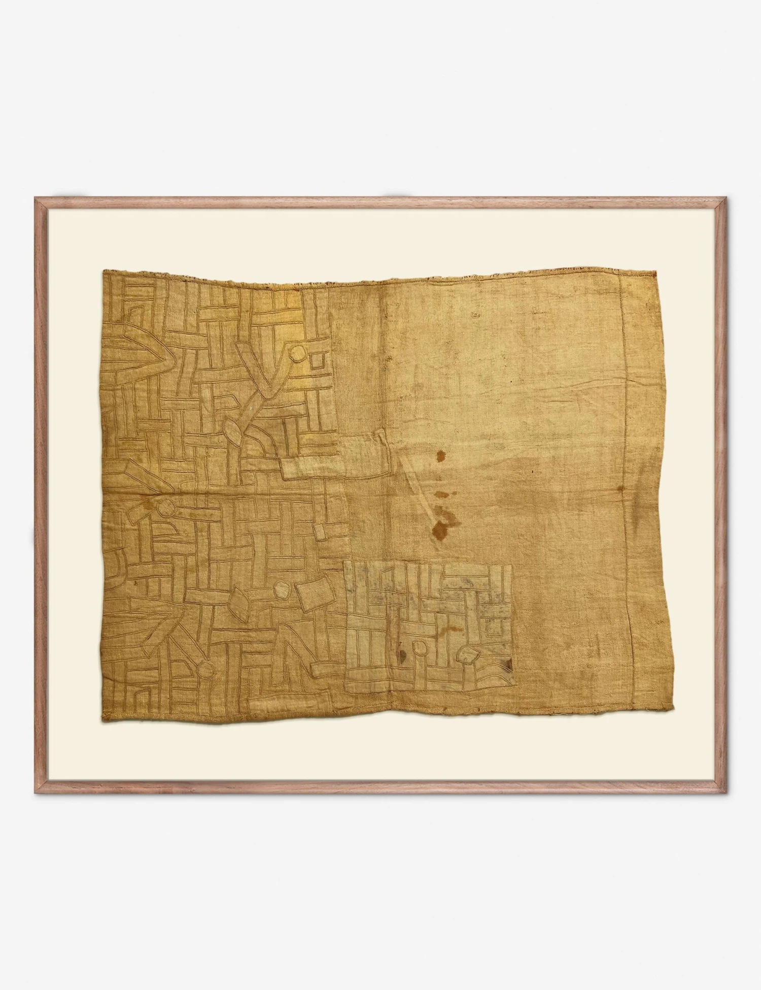 Vintage African Kuba Cloth 1 Textile Wall Art By ZBC House 1 Vintage African Kuba Cloth 1 Textile Wall Art By ZBC House