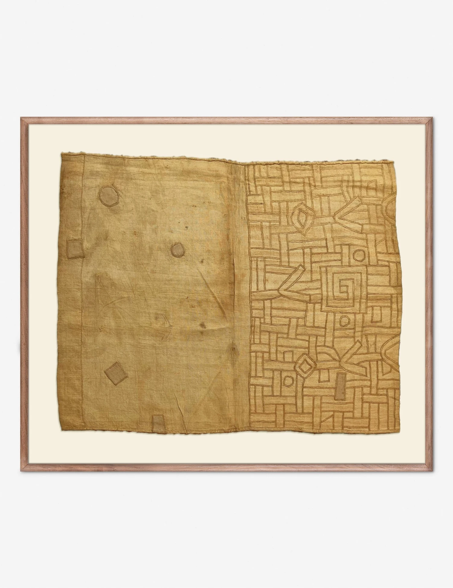 Vintage African Kuba Cloth 3 Textile Wall Art By ZBC House 1 Vintage African Kuba Cloth 3 Textile Wall Art By ZBC House