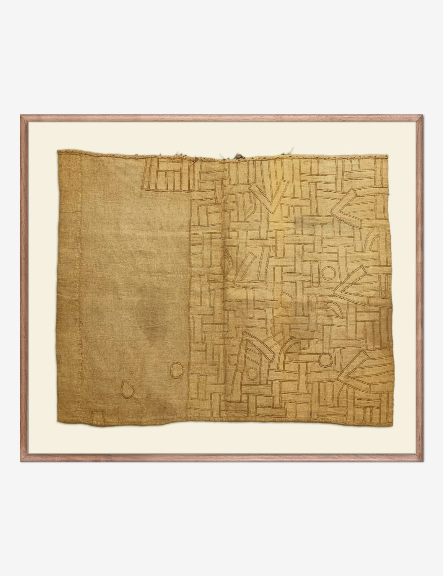 Vintage African Kuba Cloth 4 Textile Wall Art By ZBC House 1 Vintage African Kuba Cloth 4 Textile Wall Art By ZBC House