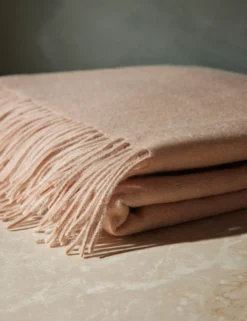 Lambswool Throw By Tartan Blanket Co -KOKOLA Furniture Shop LambswoolBlanketinSandMelange 2810 Swatch SITECROP scaled