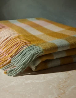 Lambswool Throw By Tartan Blanket Co -KOKOLA Furniture Shop LambswoolThrow PearBlossomCheckbyTartanBlanketCo 16156 Swatch SITECROP scaled