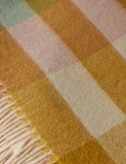 Lambswool Throw By Tartan Blanket Co -KOKOLA Furniture Shop LambswoolThrow PearBlossomCheckbyTartanBlanketCo 16160 Swatch SITECROP scaled