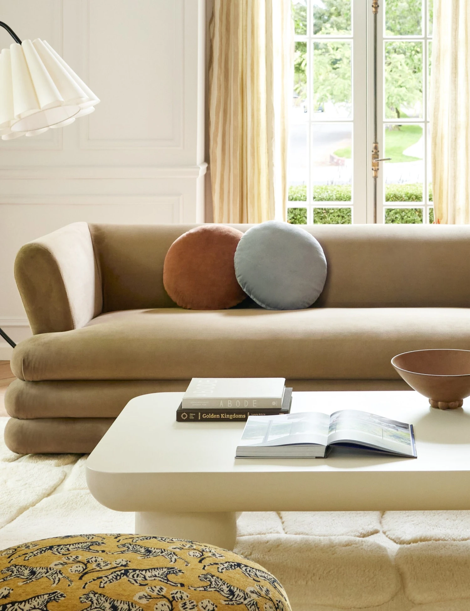 Velvet Round Pillow By Sarah Sherman Samuel 2 Velvet Round Pillow By Sarah Sherman Samuel - Image 2