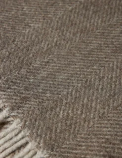 Recycled Wool Throw By Tartan Blanket Co -KOKOLA Furniture Shop RecycledWoolThrow NaturalHerringbonebyTartanBlanketCo 16125 Swatch SITECROP scaled