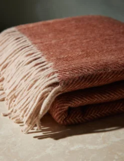 Recycled Wool Throw By Tartan Blanket Co -KOKOLA Furniture Shop RecycledWoolThrow RustHerringbonebyTartanBlanketCo 16088 Swatch SITECROP scaled
