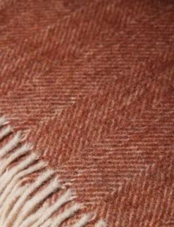 Recycled Wool Throw By Tartan Blanket Co -KOKOLA Furniture Shop RecycledWoolThrow RustHerringbonebyTartanBlanketCo 16089 Swatch SITECROP scaled