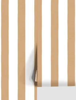 Grosgrain Stripe Peel + Stick Wallpaper By Sarah Jessica Parker -KOKOLA Furniture Shop SJP Grosgrain Stripe on White Pecan scaled