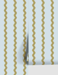 Ric-Rac Stripe Peel + Stick Wallpaper By Sarah Jessica Parker -KOKOLA Furniture Shop SJP Ric Rac Stripe MorningDewOlive scaled