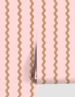 Ric-Rac Stripe Peel + Stick Wallpaper By Sarah Jessica Parker -KOKOLA Furniture Shop SJP Ric Rac Stripe PinkPecan scaled