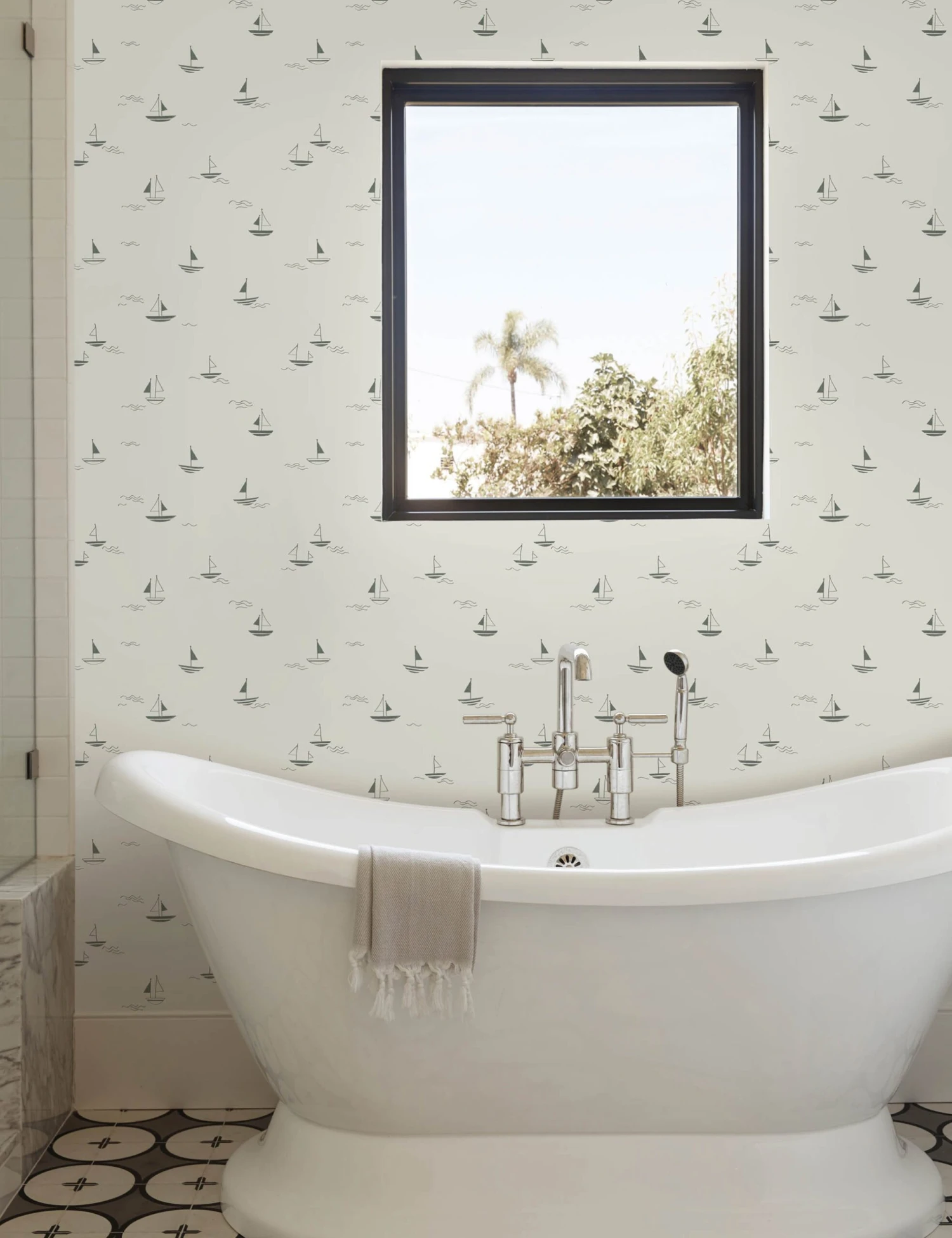 Sailboat Wallpaper By Rylee + Cru 2 Sailboat Wallpaper By Rylee + Cru - Image 2