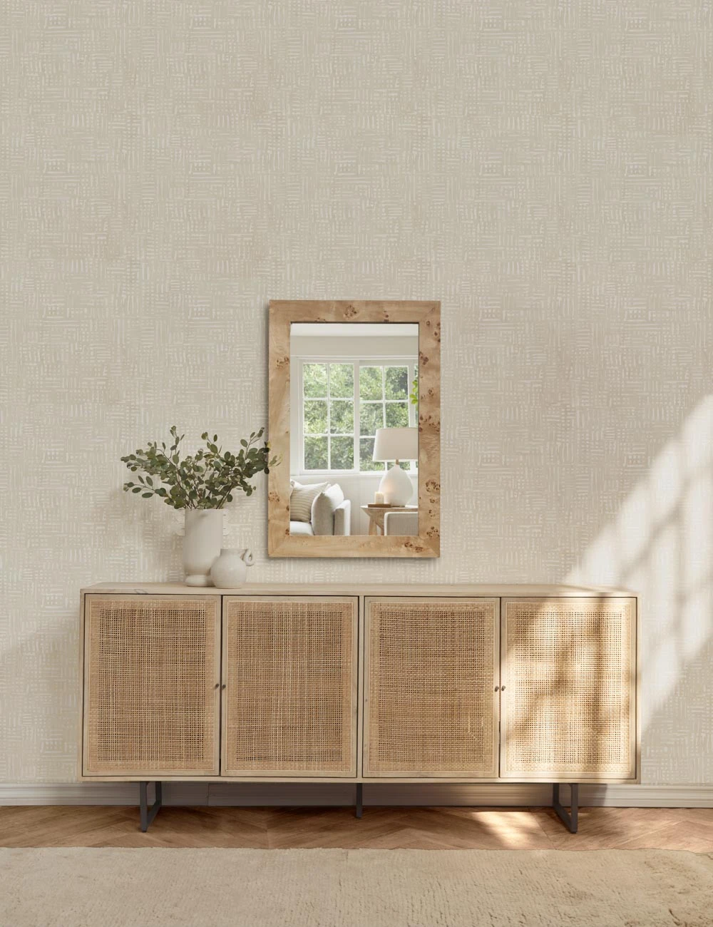 Bree Burl Wood Mirror 2 Bree Burl Wood Mirror - Image 2