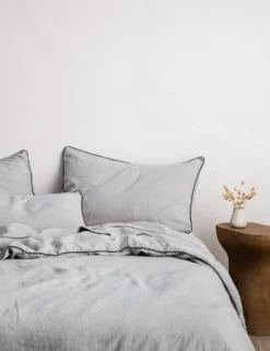 European Flax Piped Linen Sheet Set By Cultiver -KOKOLA Furniture Shop Smoke Grey Pulled Back SITECROP 48bbac25 2495 42ed a5a5 30ce429850ec scaled