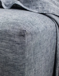 European Flax Linen Fitted Sheet By Cultiver -KOKOLA Furniture Shop cultiver linen bedding indigo fitted sheet 1 scaled