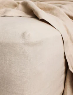 European Flax Linen Fitted Sheet By Cultiver -KOKOLA Furniture Shop cultiver linen bedding nude fitted sheet 1 scaled
