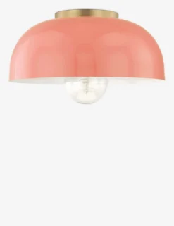 Dea Semi-Flush Mount Light -KOKOLA Furniture Shop dea semi flush mount aged brass and pink 2 1564991625 1