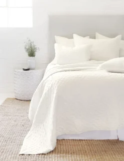 Hampton Quilted Coverlet By Pom Pom At Home -KOKOLA Furniture Shop hampton cream front 1 scaled