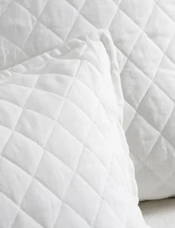 Hampton Quilted Sham By Pom Pom At Home -KOKOLA Furniture Shop hampton white detail 1 scaled