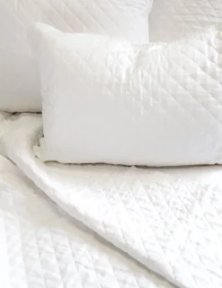 Hampton Quilted Pillow By Pom Pom At Home 8 Hampton Quilted Pillow By Pom Pom At Home -KOKOLA Furniture Shop hampton white detail 1 scaled