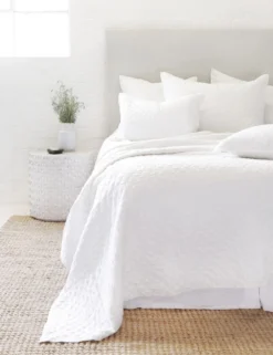 Hampton Quilted Coverlet By Pom Pom At Home -KOKOLA Furniture Shop hampton white front 2
