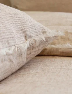 Logan Linen Pillow By Pom Pom At Home -KOKOLA Furniture Shop logan terra cotta close up 2 900x 2 8f5e7624 5279 4c5a 9ee0 60d47382acc3