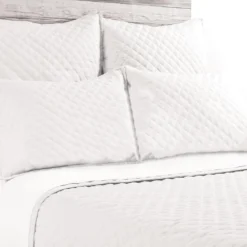 Hampton Quilted Sham By Pom Pom At Home -KOKOLA Furniture Shop pom pom at home hampton sham white 1