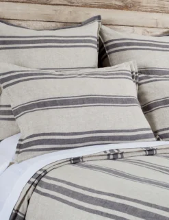 Jackson Linen Duvet By Pom Pom At Home -KOKOLA Furniture Shop pom pom at home jackson duvet flax and midnight 1 1 scaled