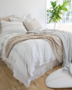 Jackson Linen Duvet By Pom Pom At Home -KOKOLA Furniture Shop pom pom at home jackson duvet white and ocean 1 scaled