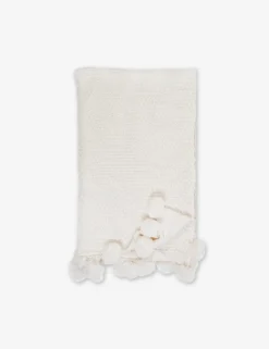 Riley Knit Throw By Pom Pom At Home -KOKOLA Furniture Shop pom pom at home riley throw antique white 2 scaled